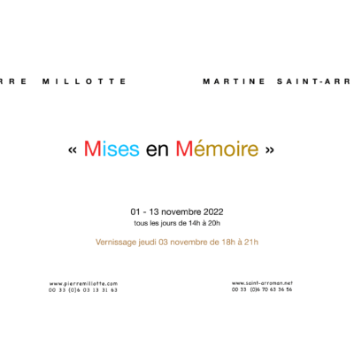 MISES EN MÉMOIRE - Pierre MILLOTTE & Martine SAINT-ARROMAN
